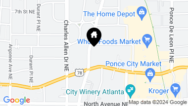 Map of 745 Monroe Drive NE Unit 16, Atlanta GA, 30308