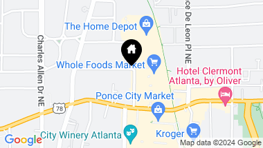 Map of 597 Saint Charles Avenue, Atlanta GA, 30308