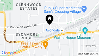 Map of 836 Sycamore Street, Decatur GA, 30030