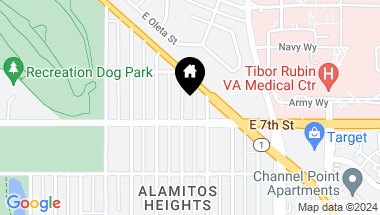 Map of 728 Los Altos Avenue, Long Beach CA, 90804