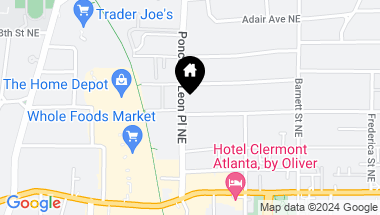 Map of 815 Ponce de Leon Place, Atlanta GA, 30306