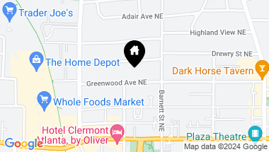 Map of 824 Greenwood Avenue NE Unit 7, Atlanta GA, 30306