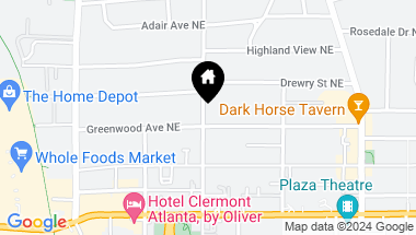 Map of 825 Barnett Street, Atlanta GA, 30306