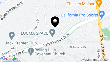 Map of 8 Cerrito Place, Rolling Hills Estates CA, 90274