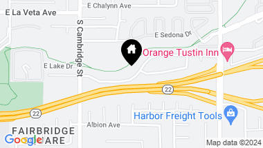 Map of 1141 E Fairway Drive, Orange CA, 92866