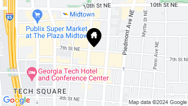 Map of 867 Peachtree Street NE Unit 202, Atlanta GA, 30308