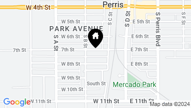 Map of 239 W 7th Street, Perris CA, 92570