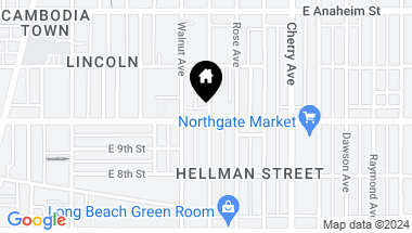 Map of 1641 E 10th Street, Long Beach CA, 90813