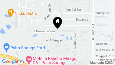 Map of 403 S Paseo Laredo, Cathedral City CA, 92234