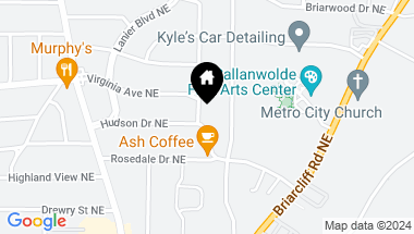 Map of 1158 Virginia Avenue NE, Atlanta GA, 30306