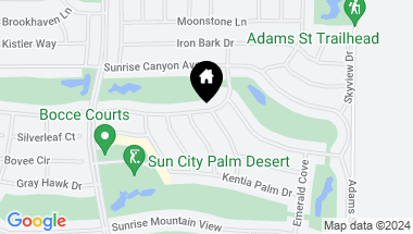 Map of 36387 Crown Street, Palm Desert CA, 92211