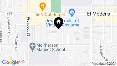 Map of 3638 Burly Avenue, Orange CA, 92869