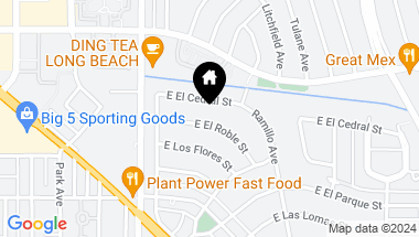 Map of 5221 E El Roble Street, Long Beach CA, 90815