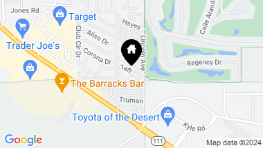 Map of 13 Taft Drive, Cathedral City CA, 92234