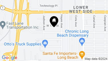 Map of 2095 W 16th Street, Long Beach CA, 90813