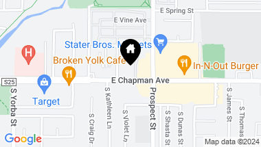 Map of 3139 E Chapman Avenue 14B, Orange CA, 92869