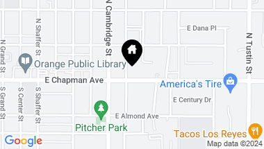 Map of 1015 E Chapman Avenue, Orange CA, 92866