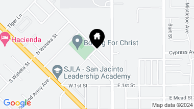 Map of 186 Idyllwild Drive, San Jacinto CA, 92583