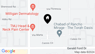 Map of 18 Alicante Circle, Rancho Mirage CA, 92270