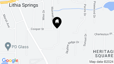 Map of 3458 Cooper Street, Lithia Springs GA, 30122