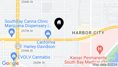 Map of 1418 257th Street, Harbor City CA, 90710