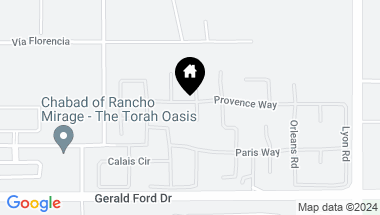 Map of 1 Chopin CT, Rancho Mirage CA, 92270