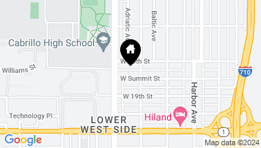 Map of 1627 W Summit Street, Long Beach CA, 90810