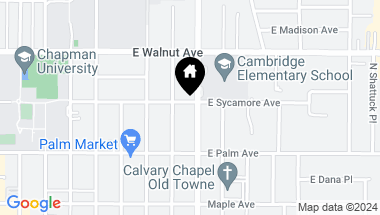 Map of 390 N Cambridge Street, Orange CA, 92866