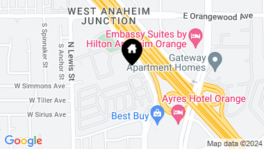 Map of 923 E Weaver Lane, Anaheim CA, 92802