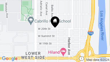 Map of 1520 W 20th Street, Long Beach CA, 90810