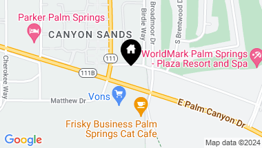 Map of 2601 S Broadmoor Drive 86, Palm Springs CA, 92264