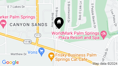 Map of 2502 S Broadmoor Drive, Palm Springs CA, 92264