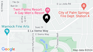 Map of 740 E La Verne Way, Palm Springs CA, 92264