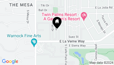 Map of 349 Lei Drive, Palm Springs CA, 92264