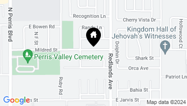 Map of 335 Mildred Street, Perris CA, 92571