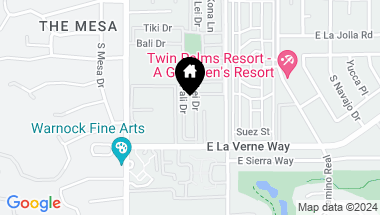 Map of 140 Pali Drive Drive, Palm Springs CA, 92264