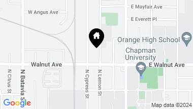 Map of 536 N Lemon Street, Orange CA, 92867
