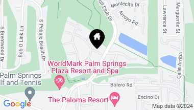 Map of 2416 Los Coyotes Drive, Palm Springs CA, 92264
