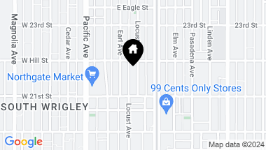 Map of 2161 Locust Avenue, Long Beach CA, 90806