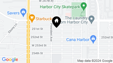Map of 1522 251st Street A, Harbor City CA, 90710