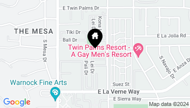 Map of 811 Hila Lane, Palm Springs CA, 92264