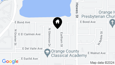 Map of 625 N Wrightwood Drive, Orange CA, 92869