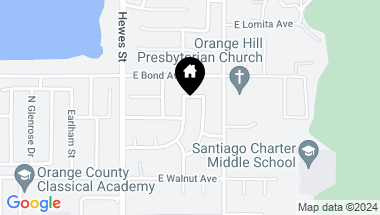 Map of 639 N Hamlin Street, Orange CA, 92869
