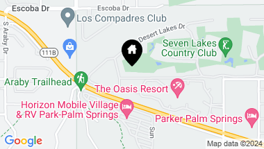 Map of 411 Desert Lakes Drive, Palm Springs CA, 92264