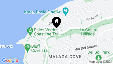 Map of 615 Palos Verdes Drive W, Palos Verdes Estates CA, 90274
