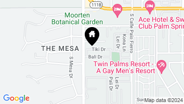 Map of 16 Tiki Drive, Palm Springs CA, 92264