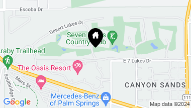 Map of 19 Westlake Drive, Palm Springs CA, 92264