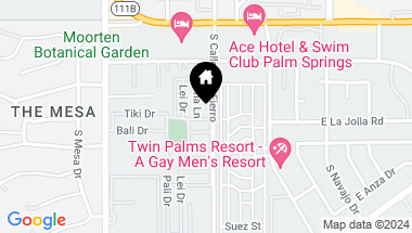 Map of 419 Ginger Drive, Palm Springs CA, 92264