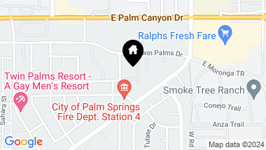 Map of 1455 E East Twin Palms DR, Palm Springs CA, 92264