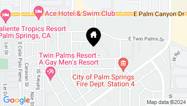 Map of 1882 S Caliente Drive, Palm Springs CA, 92264